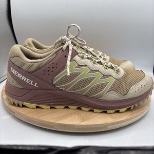 MERRELL Women’s Wildwood Trail Sneakers 10 Oyster Celery Lace-Up Outdoor Shoes